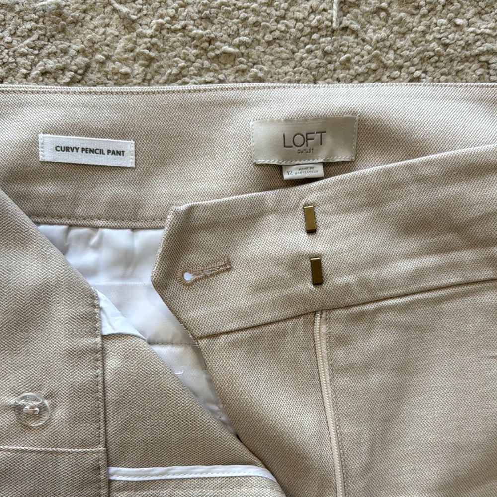 LOFT Women's Straight Leg Pants - Tan